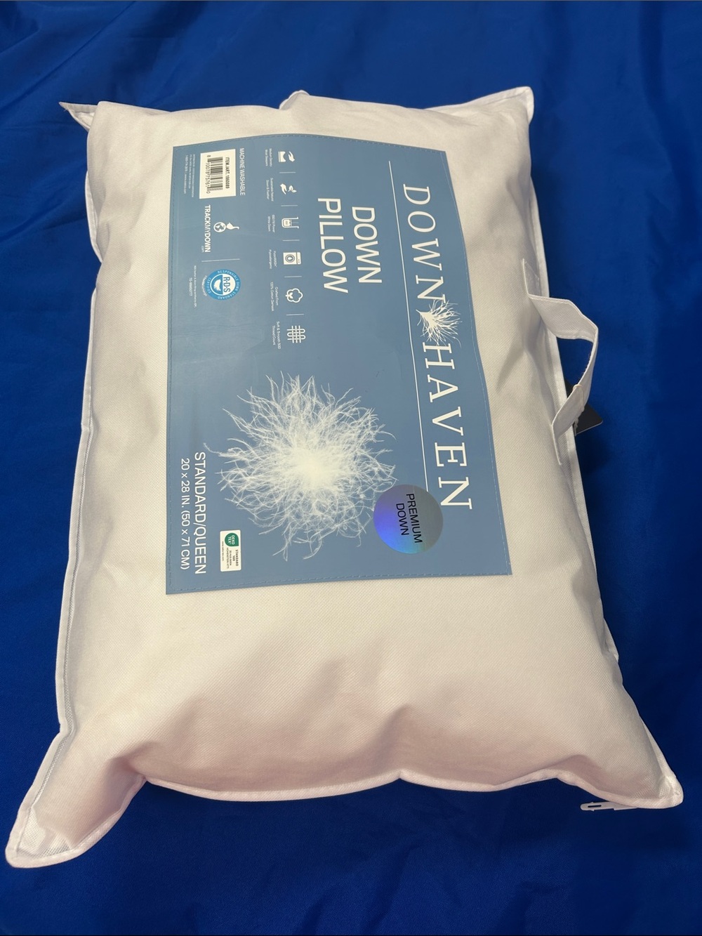 Premium White Down Pillow - Standard/Queen